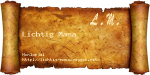 Lichtig Masa névjegykártya